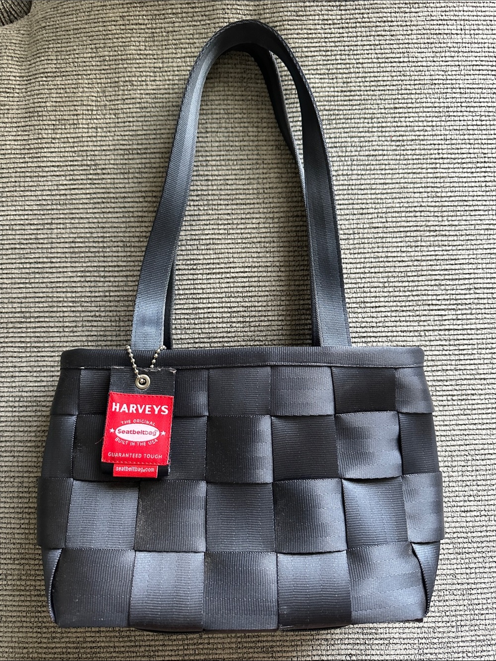 Harveys Navy Blue Woven Seatbelt Tote